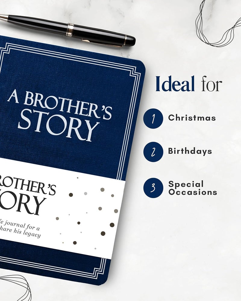 Coco & Lan Brother's Life Story Journal (Hardcover): A Meaningful Keepsake for Brother to Share His Journey & Memories, Book Includes 250+ Prompt Questions, Sentimental Gift for Father's Day, Birthday, Christmas - Image 5